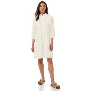 CECIL - A-lijn Jurk - Katoen - Zwart - Eyeletborduursel - Volants