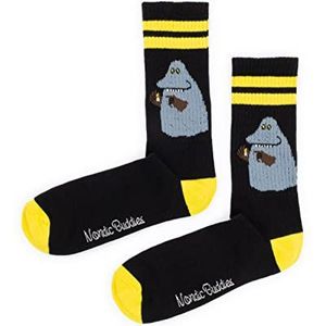 The Groke Retro Moomin Socks Herensokken, retro, zwart, geel, 40-45 EU