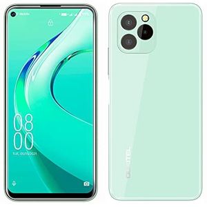 OUKITEL C21 Pro Telemovel Livre 11, compleet vidrodesign, 4 GB 64 GB, 256 GB SD extern, drievoudige camera 21 MP, Dual SIM, ecrã HD 6,39 polegada, Impressão Digital, eenvoudige identificatie groen