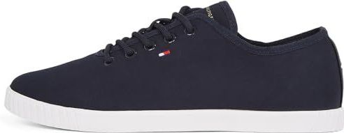 Tommy Hilfiger - Canvas Lace Up Sneakers - Ruimte Blauw - Dames