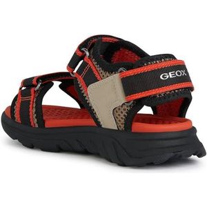 Geox J Airadyum BO Sandalen voor jongens, Dk Beige Rood, 24 EU