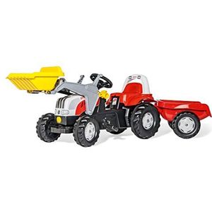 Rolly Toys RollyKid Steyr - Traptractor met Frontlader en Aanhanger