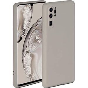 ONEFLOW Telefoonhoesje, soft case, compatibel met Huawei P30 Pro/P30 Pro New Ed siliconen hoesje met verhoogde rand ter bescherming van het display, dubbellaags, zacht telefoonhoesje, mat Grijs