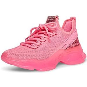 Steve Madden Dames Maxima Sneaker, Hot Pink, 7.5 UK