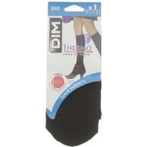 Dim 1 x kniekousen voor dames, thermovezel, isolerend, Zwart, Eén Maat