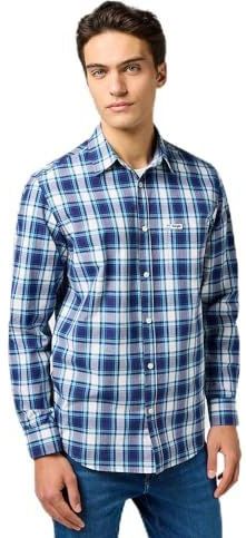Wrangler - One Pocket - Overhemd - Ruitjesprint - Lange Mouwen