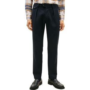 Tommy Hilfiger Heren Harlem 1PLT geborsteld twill MW0MW40340 andere casual broek, blauw, 29W/28L, Blauw (Woestijnhemel), 29W / 28L