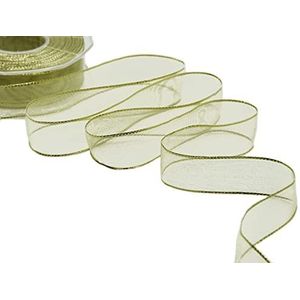 Furlanis stofband van Italiaanse lurex, 25 mm x 25 m, col.102, goudkleurig