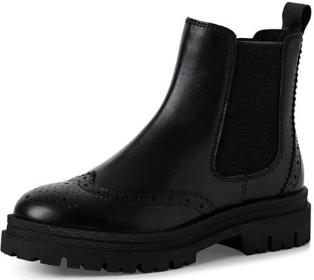 Marco Tozzi - Chelsea Boots - Zwart - Leer