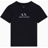Armani Exchange Dames Regular Boxy Chest Logo Tee T-shirt, optic white, S