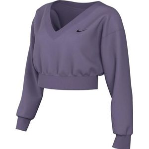Nike Top Sportswear Phnx FLC Crop Vneck, Daybreak/Black, FN3651-509, M
