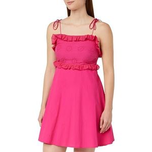 hoona Dames mini-jurk met spaghettibandjes 12523246-HO03, roze, XS, roze, XS