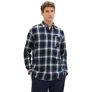 TOM TAILOR Herenhemd, 33889 - Navy Base Check, M