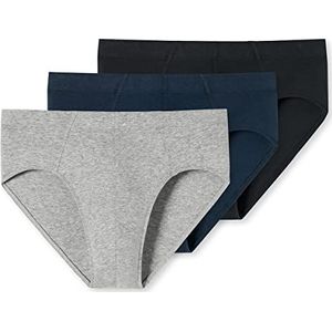 Schiesser Heren 3-pack ondergoed slips met zachte tailleband biologisch katoen - 95/5 Organic, Gesorteerd_179572, XXL