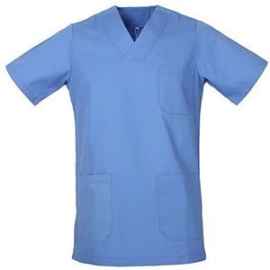 MISEMIYA - Kasack Unisex arts verpleegkundige uniform werkreiniging esthetische tandarts diergeneeskunde horeca - Ref.817, Lichtblauw, 5XL