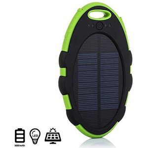 Silica dmt171green – Power Bank Solar Waterproof 5000 mAh, groen