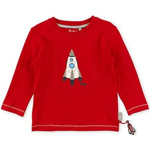 Sigikid Mini shirt met lange mouwen voor jongens van biologisch katoen, rood/raket, 128