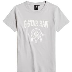 G-STAR RAW - T-shirt - Geribbelde Hals - Comfortabele Pasvorm - Print Voorzijde