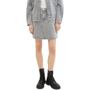 TOM TAILOR Denim Mini-rok voor dames, 10219 - Used Mid Stone Grey Denim, M