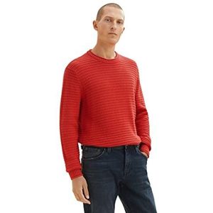 TOM TAILOR Uomini Gebreide trui 1033655, 11311 - Molten Lava Red, XXL