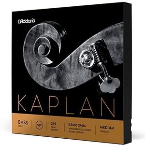D'Addario Kaplan Solo Dubbele Bass String Set, 3/4 Schaal, Medium Spanning