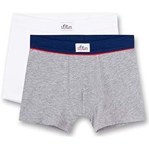 s.Oliver Boxershorts voor jongens, verpakt per 2 stuks, grijs (Grey Mel.). 1737)., 128 cm