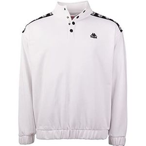 Kappa Heren Lestor Men, sweatshirt, regular fit T-shirt, wit (bright white), M