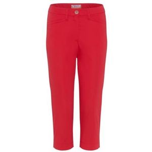 Raphaela by Brax Lorella Capri Magic Waist, feather Weight Cotton Blend broek, campari, 40W x 32L