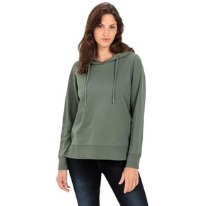 camel active Sweathoodie voor dames van puur katoen, groen, S