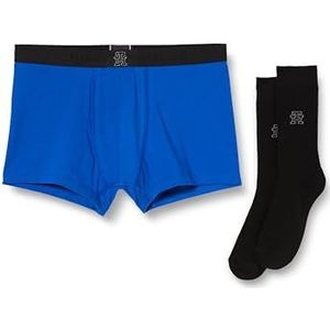 Tommy Hilfiger Kofferbak & Sok Set voor heren Giftpacks, Zwart/Ultra Blauw, S