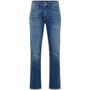 Marcus; mid blue STR, blauw, 26W x 38L