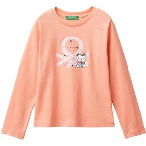 United Colors of Benetton T-shirt M/L, Roze, 1 jaar