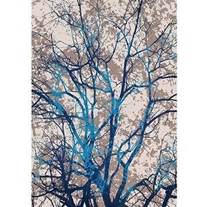 Homemania Bedrukt tapijt Blue Tree 1, bedrukt, meerkleurig, van micropolyamide, 100 x 140 cm