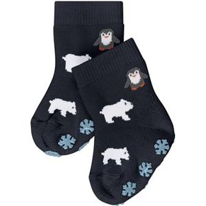 FALKE Uniseks-baby Stopper sokken Winter Animals B Hp katoen Noppen op de zool 1 paar, Blauw Space Blue 6116, 62-68