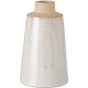 Boltze Vaas Catrinia (pot in beige & lichtgrijs, mat, van aardewerk, 12 x 12 x 19 cm bloemenvaas) 2026124