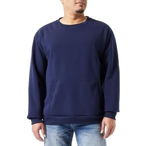Colina Gebreid sweatshirt voor heren met ronde hals polyester marine maat XL, marineblauw, XL