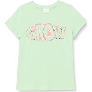 s.Oliver T-shirt voor meisjes, korte mouwen, Groen 7300, 92/98 cm