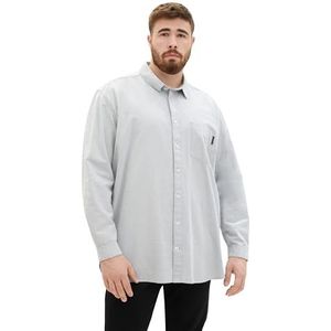 TOM TAILOR Plussize overhemd voor heren, 33868 - Grijs Mint Chambray, 5XL