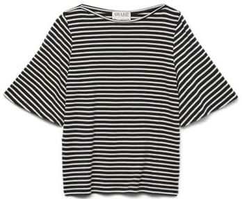 Aware - AWFIONA - T-shirt - Saffier/Wit - Losvallend Model - Halve Mouw