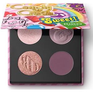 KIKO Milano Candy Crush™ Multi Finish Eyeshadow Palette 01, Oogschaduwpalet In 4 Kleuren Met Matte, Metallic En Glanzende Finishes.