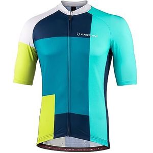 Nalini 03372705200C000.10 Carasco herenshirt met lange mouwen, groen/blauw//AZZ./grijs/geel, M