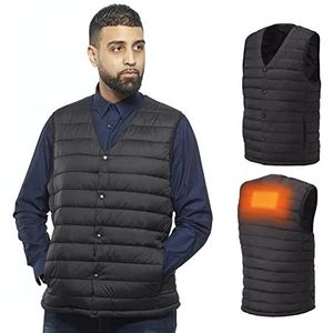 Woozoo® by Ohyama, Verwarmd jas / verwarmd vest, Licht en dun voor maximaal comfort, 4 verwarmingsniveaus van 38°C tot 53°C, Voor heren maat L - Heated Vest HW - Zwart