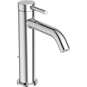 Ideal Standard - Ceraline, eengreepsmengkraan, groot, wastafelarmatuur met FirmaFlow-patroon, met bedieningsstang en afvoergarnituur, BlueStart, Easyfix, verchroomd
