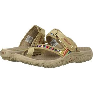 Skechers Women's Reggae-Mad Swag-Toe Thong Woven Sandal