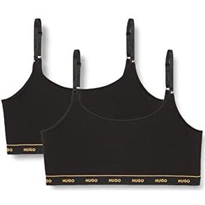 HUGO Twin Stripe Bralette voor dames, Black3., XL
