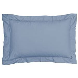 Sleepdown Kussenslopen 100% puur katoen, verpakking van twee Oxford luxe, zachte, gezellige kussensloop set - denim blauw - 63 x 89 cm