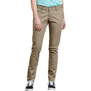 Dickies - Dames stretch twill-broek in grote maten, Gespoeld woestijnzand., 34 NL