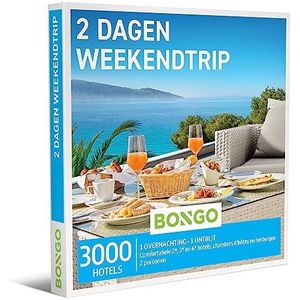 Bongo Bon - 2 Dagen Weekendtrip | Cadeaubonnen Cadeaukaart cadeau voor man of vrouw | 3600 adressen, waaronder hotels tot 4*, chambres d'hôtes en herbergen
