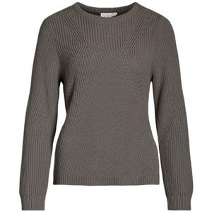 Viching ronde hals gestructureerde gebreide top, falcon, XS