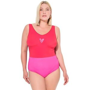 Ulla Popken - Badpak - Fuchsia - Soft Cup - Bustier - Milieuvriendelijk Geproduceerd